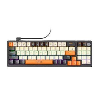 iMice GK100 Mechanical Keyboard [AR-EN] (Black-Tan-Orange)