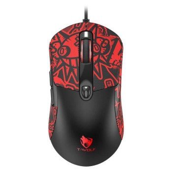 T‑Wolf G550 Wired Mouse (Black/Red)