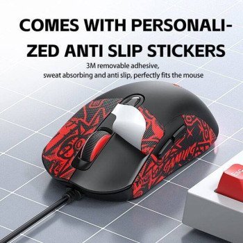 T‑Wolf G550 Wired Mouse (Black/Red)